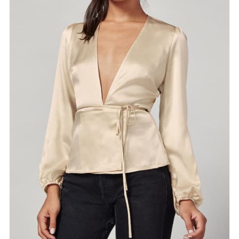 Reformation Shiloh Top size XS, cold: sand Perfect condition